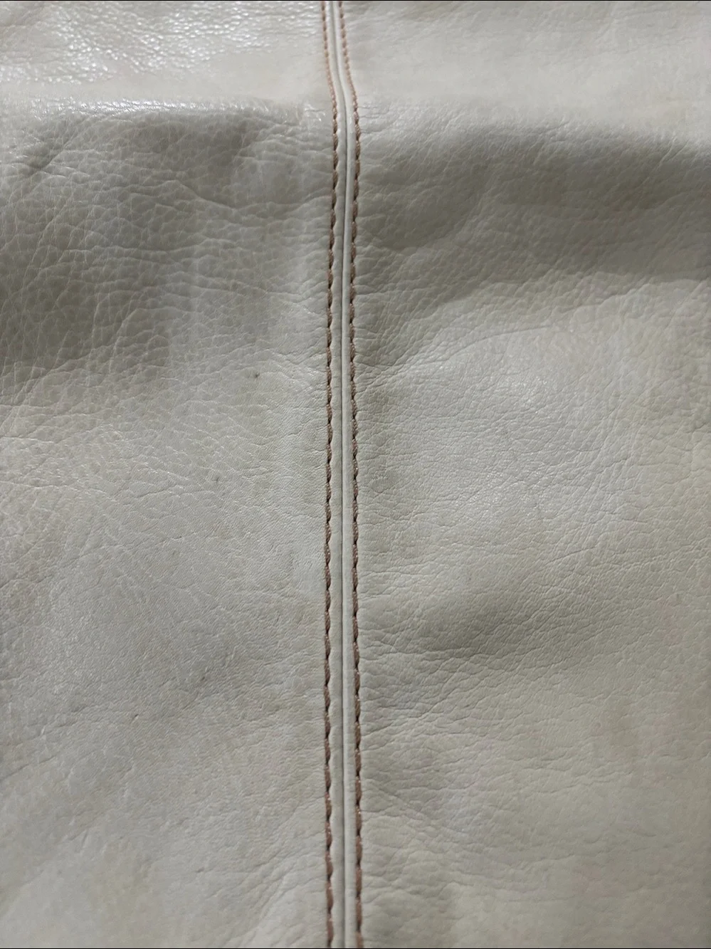 Lucky Brand Leather Crossbody Large Fold over Bag in Cream with Brown Trim -